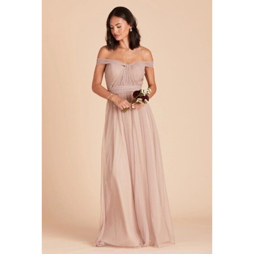 Birdy Grey Christina Convertible Tulle Bridesmaid Dress Women's M Vintage Blush